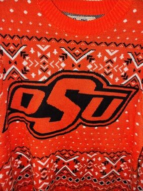 OSU, Campus Specialties Orange Patterned Sweater, Unisex XL
